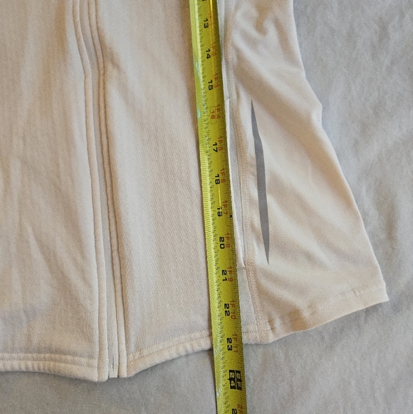 Fabletics Tech Knit Bone White Full Zip Hoodie - Picture 8 of 12